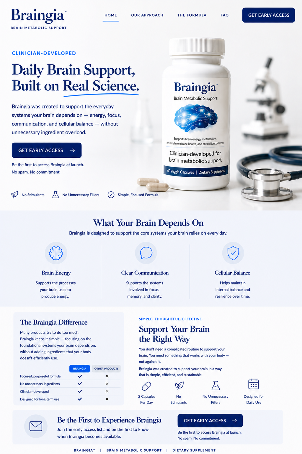 Braingia brain metabolic support supplement for energy, communication, and antioxidant support